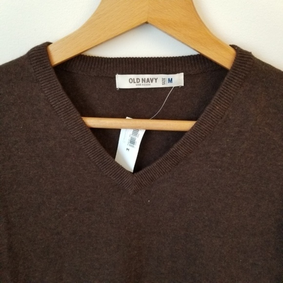 Old Navy Other - NWT Old Navy Brown Cotton V-Neck Sweater - M
